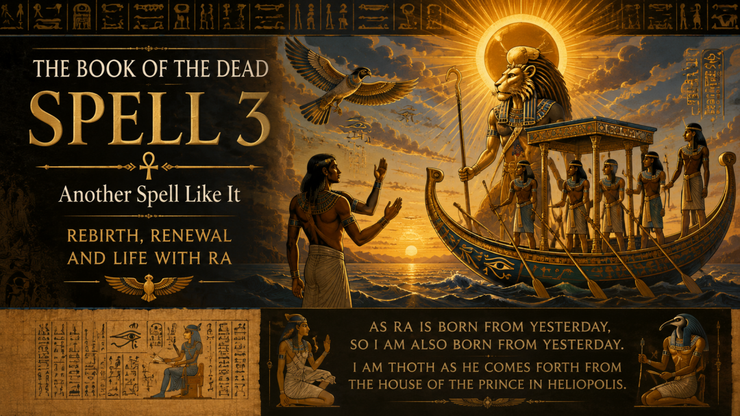 Book of the Dead Spell 3: Translation, Meaning, and Rebirth With Ra