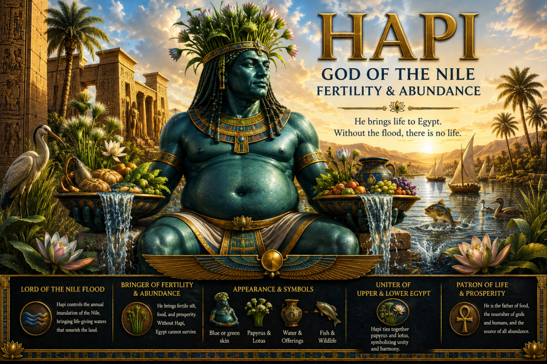 Hapi: The Egyptian God of the Nile, Fertility, and Abundance