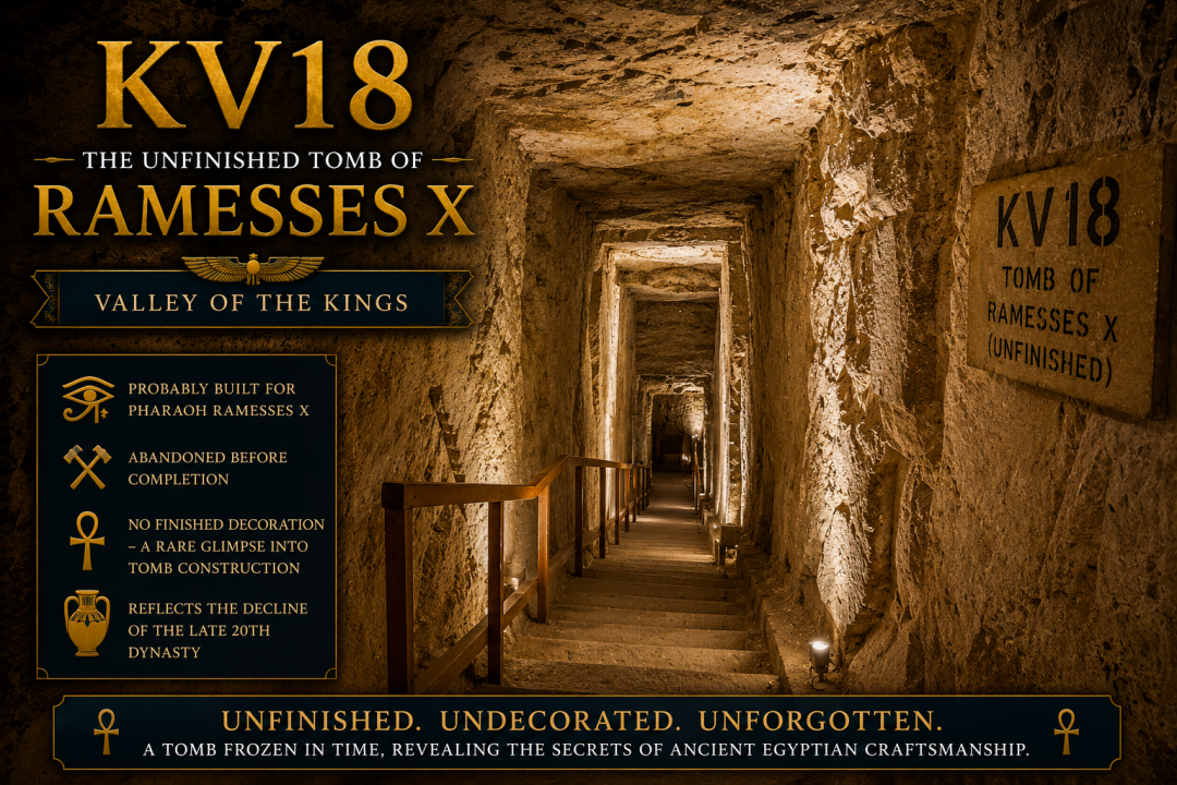 KV18: The Unfinished Tomb of Ramesses X