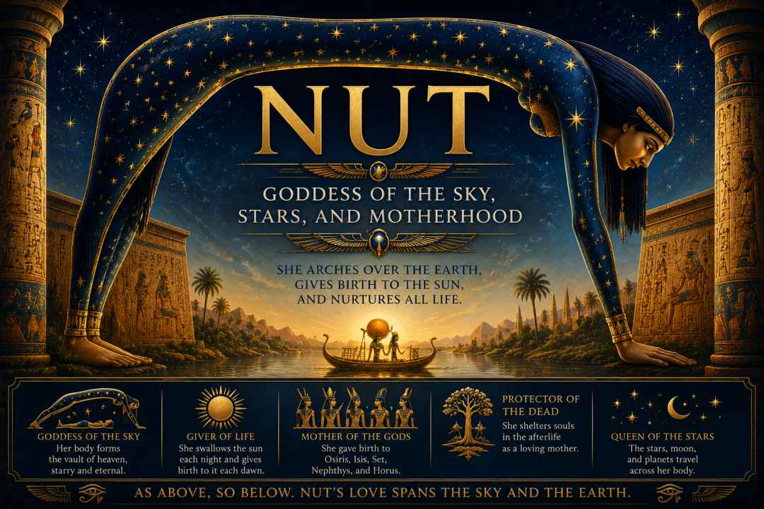 Nut: The Egyptian Goddess of the Sky, Stars, and Motherhood